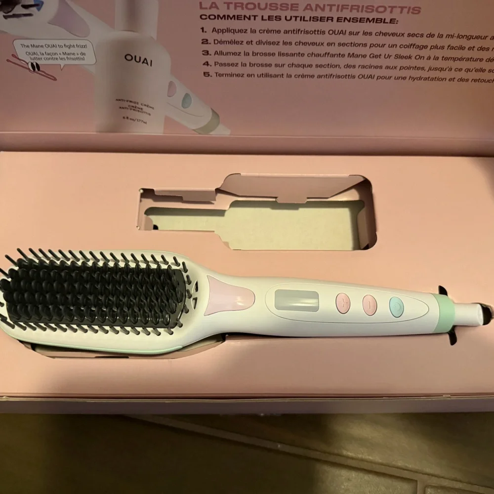 NWT Mane Get Sleek Hot Heated Adjustable Straightening Hair Brush - Picture 6 of 10